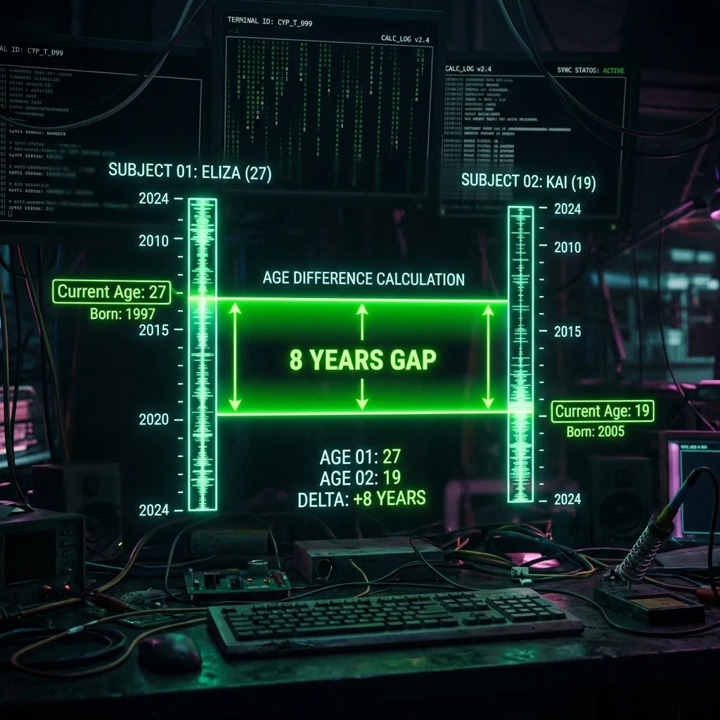 Illustration representing Age Difference Calculator: How to Calculate the Age Gap Between Two People