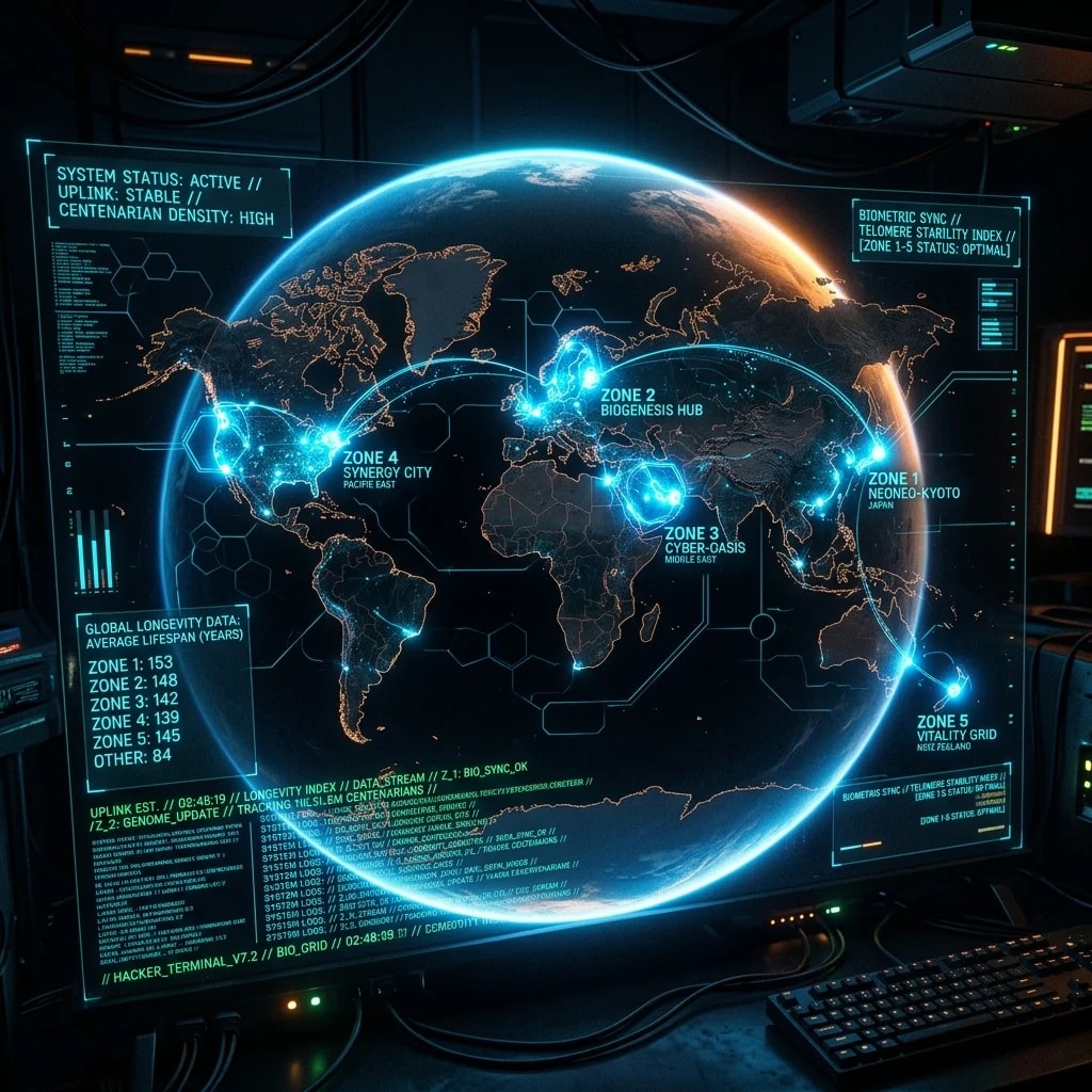 Illustration representing Blue Zones Longevity Secrets: What the World's Oldest People Have in Common