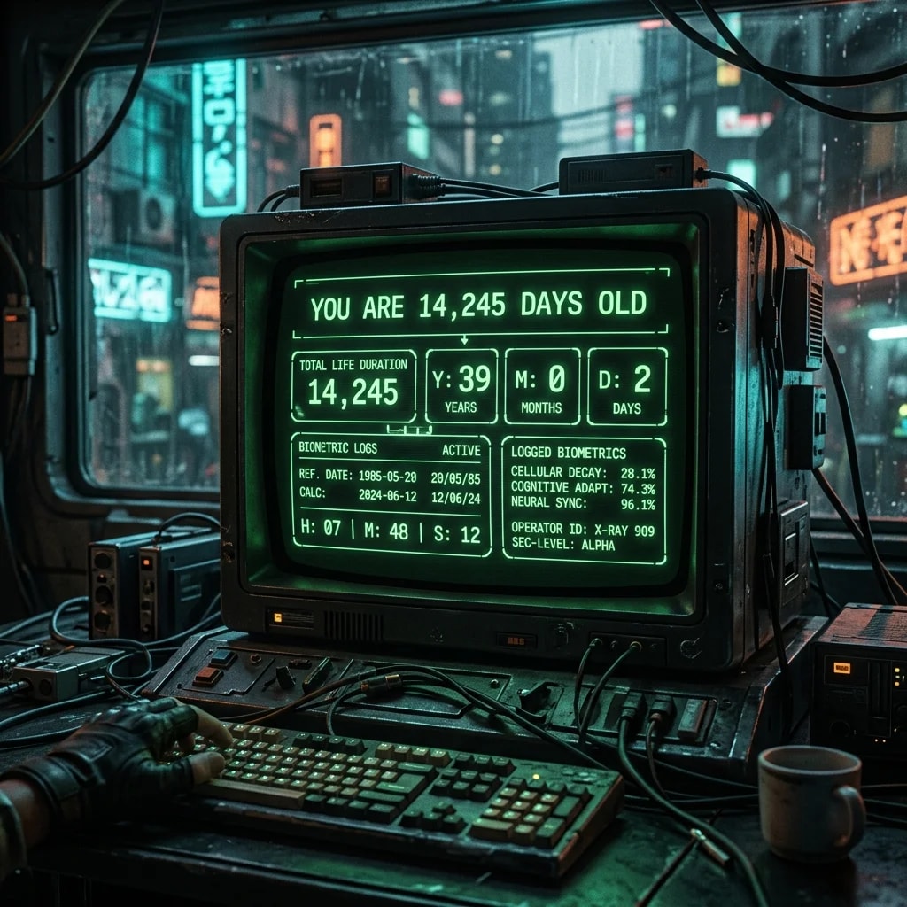 Illustration representing How Many Days Old Am I? Calculate Your Age in Days Instantly