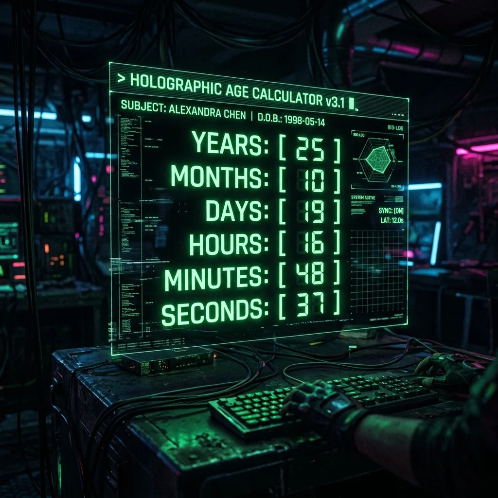 Illustration representing How to Calculate Your Exact Age: Step-by-Step (Years, Months, Days, Seconds)
