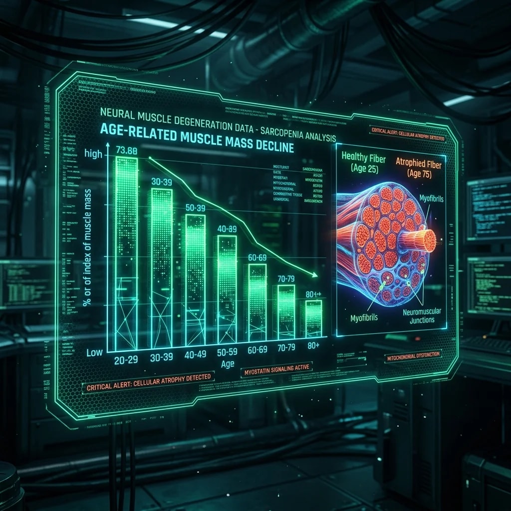 Illustration representing Muscle Mass by Age: How It Changes and How to Preserve It at Every Decade